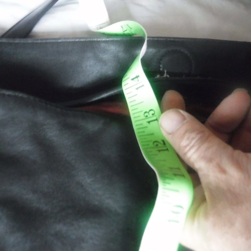 Womens Ralph Lauren Black Leather Womes Purse Lauren MCMIXII Shoulder tote - Picture 4 of 14